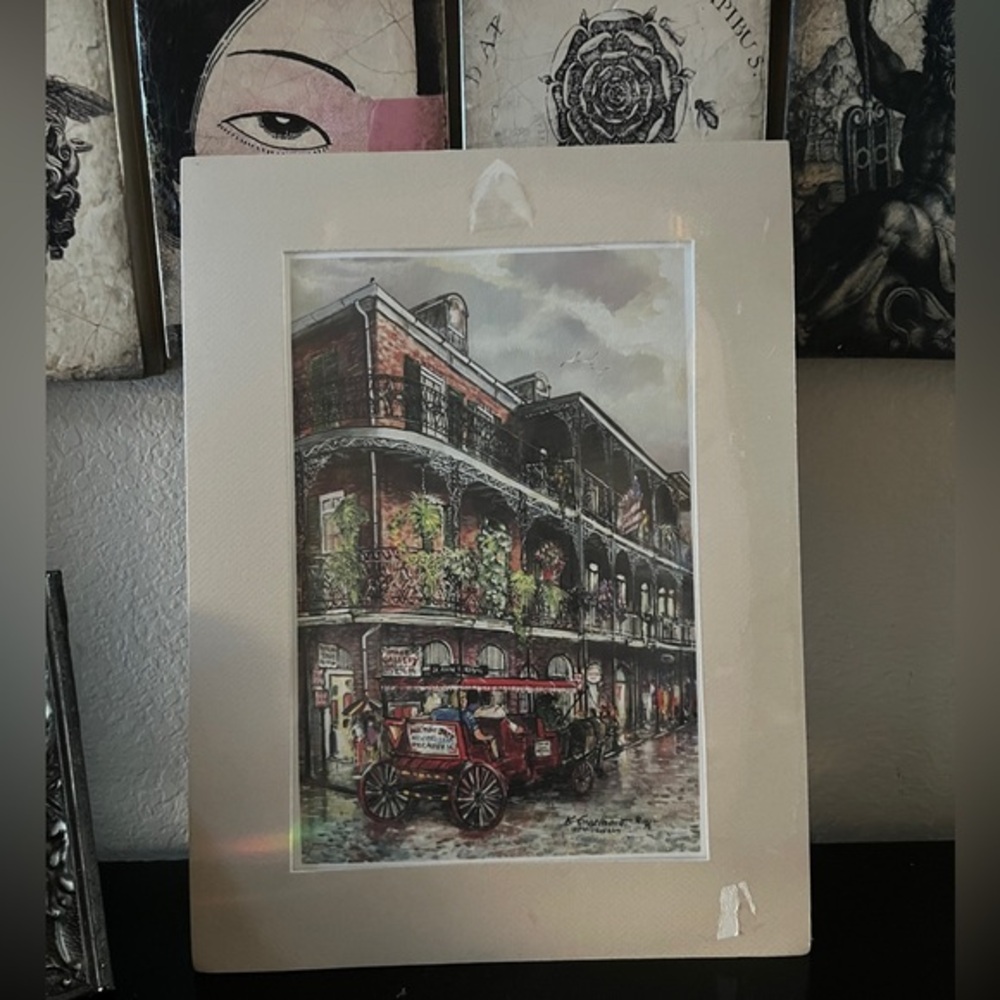 New Orleans French Quarter‎ Print KNUT ENGELHARDT 1996 Watercolor Paper St.Peter